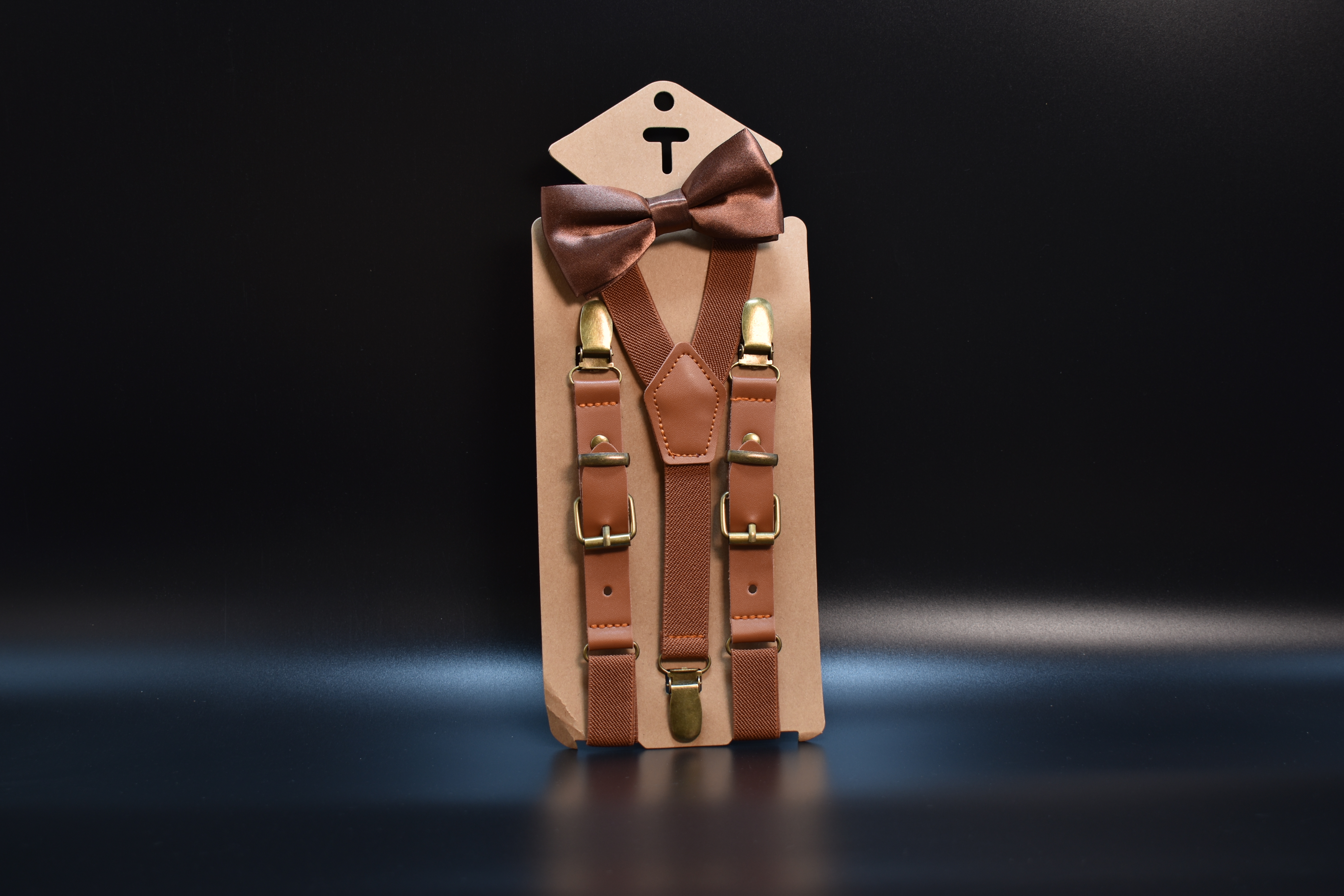 Kids Suspenders And Bow Tie Set Adjustable