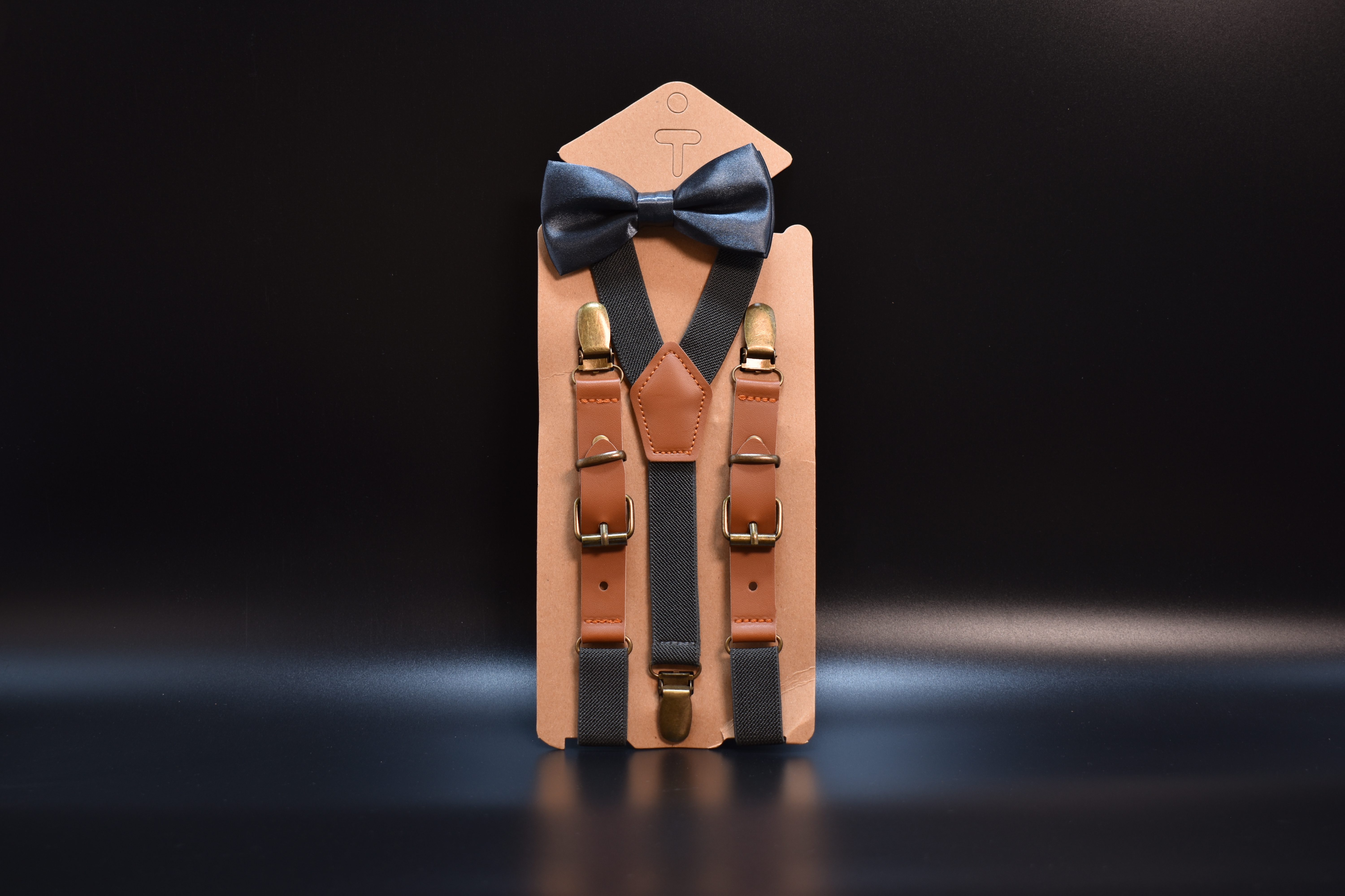 Kids Suspenders And Bow Tie Set Adjustable