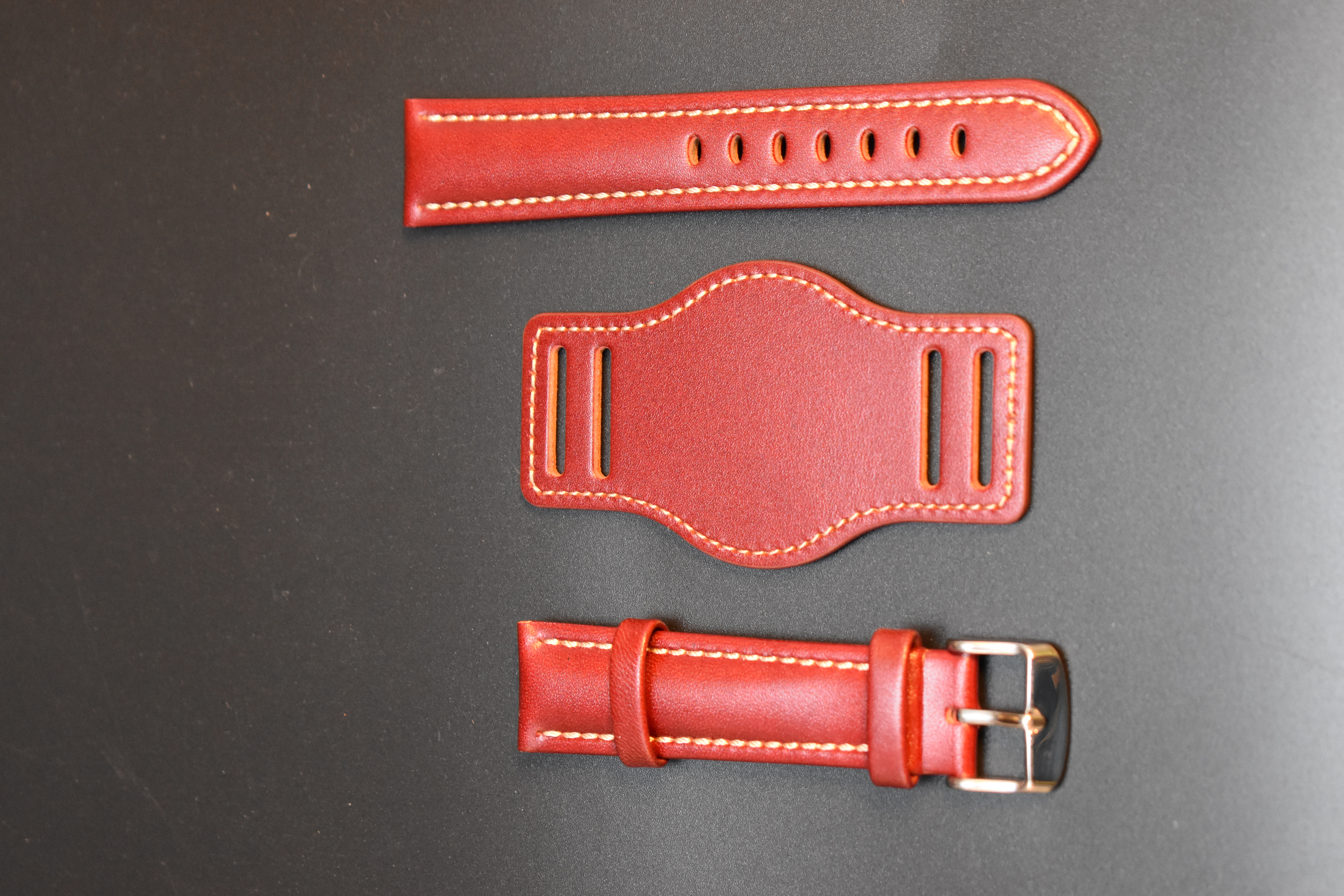 Hand-Stitched Classic Leather Watch Band