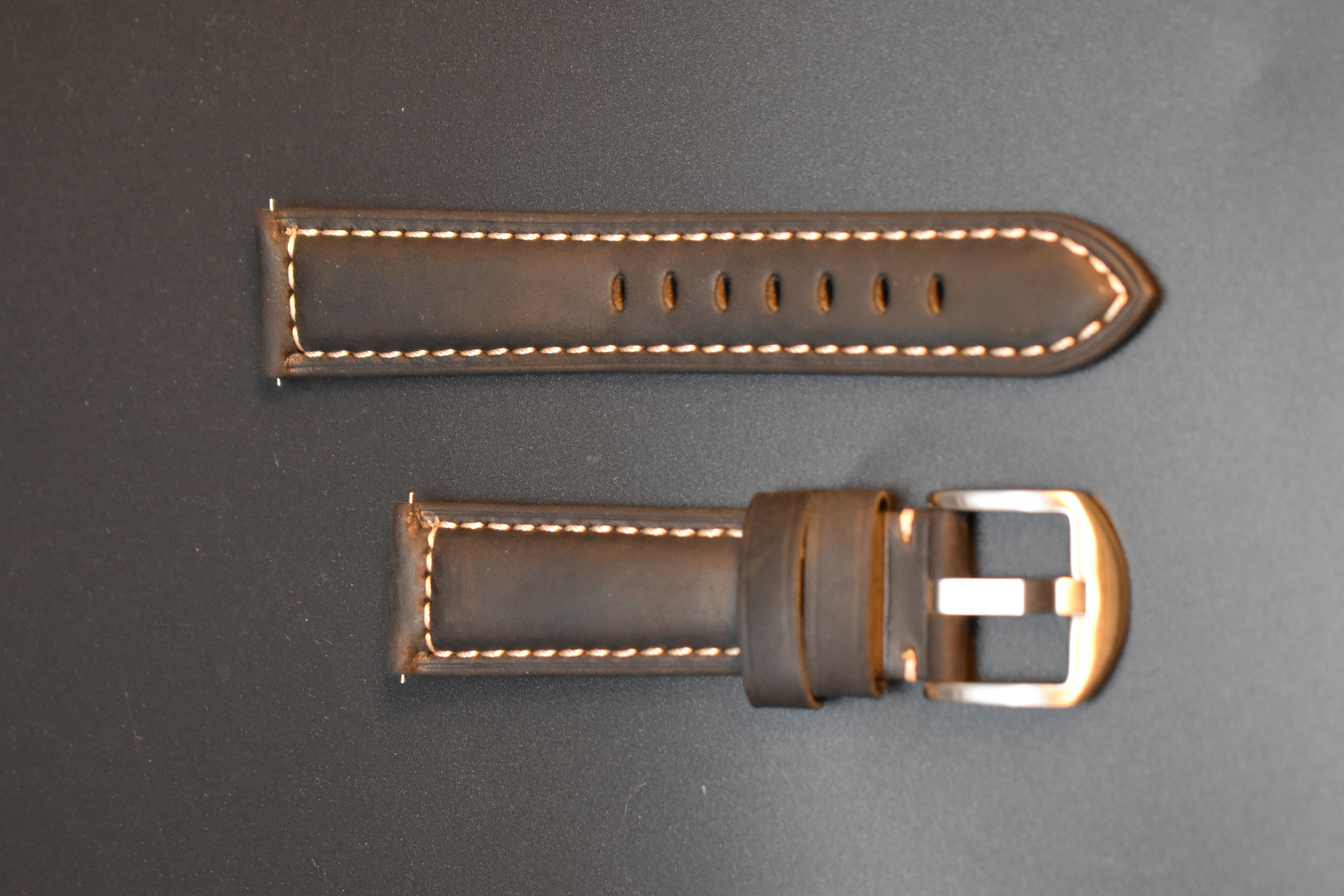 Hand-Stitched Classic Leather Watch Band