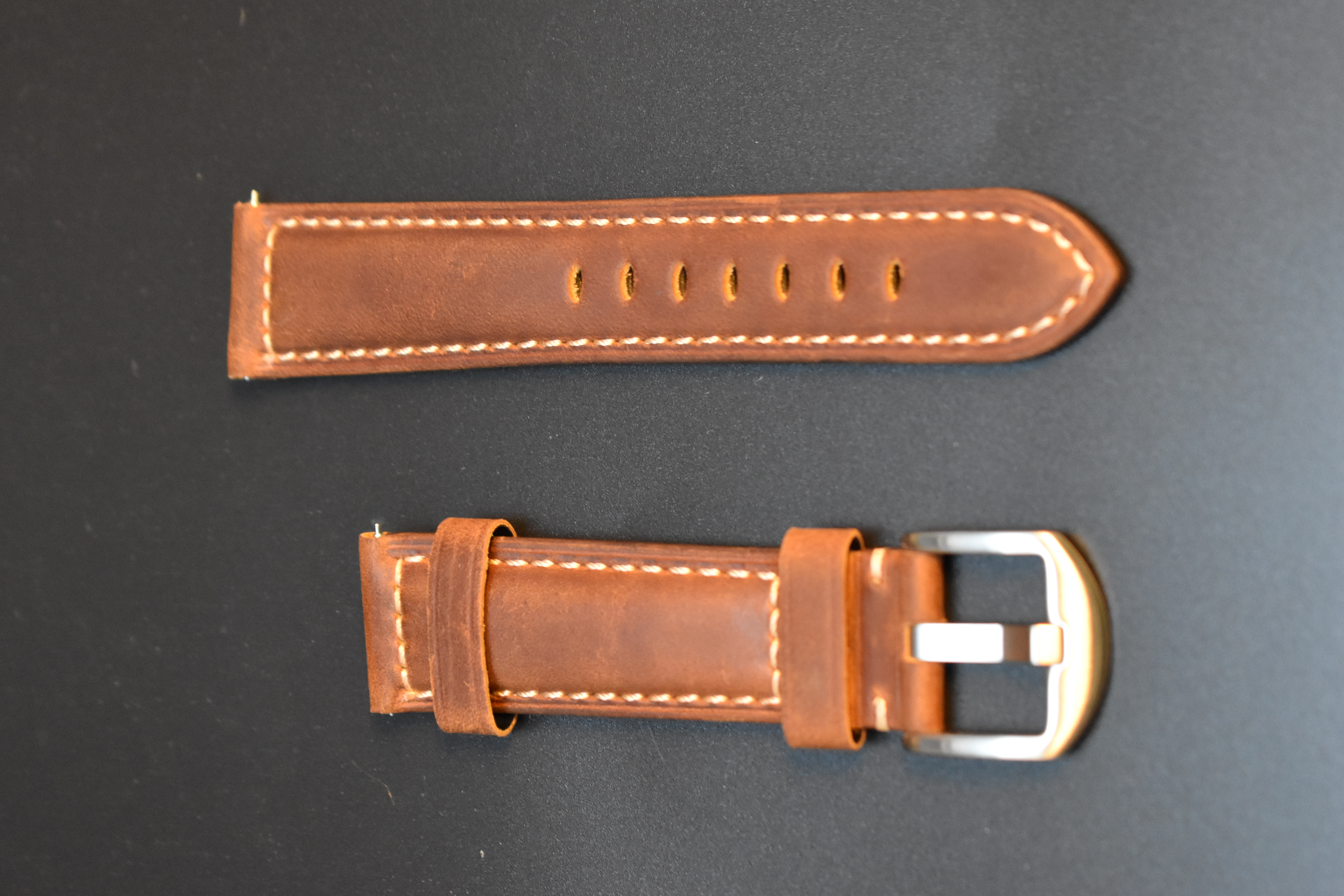 Hand-Stitched Classic Leather Watch Band