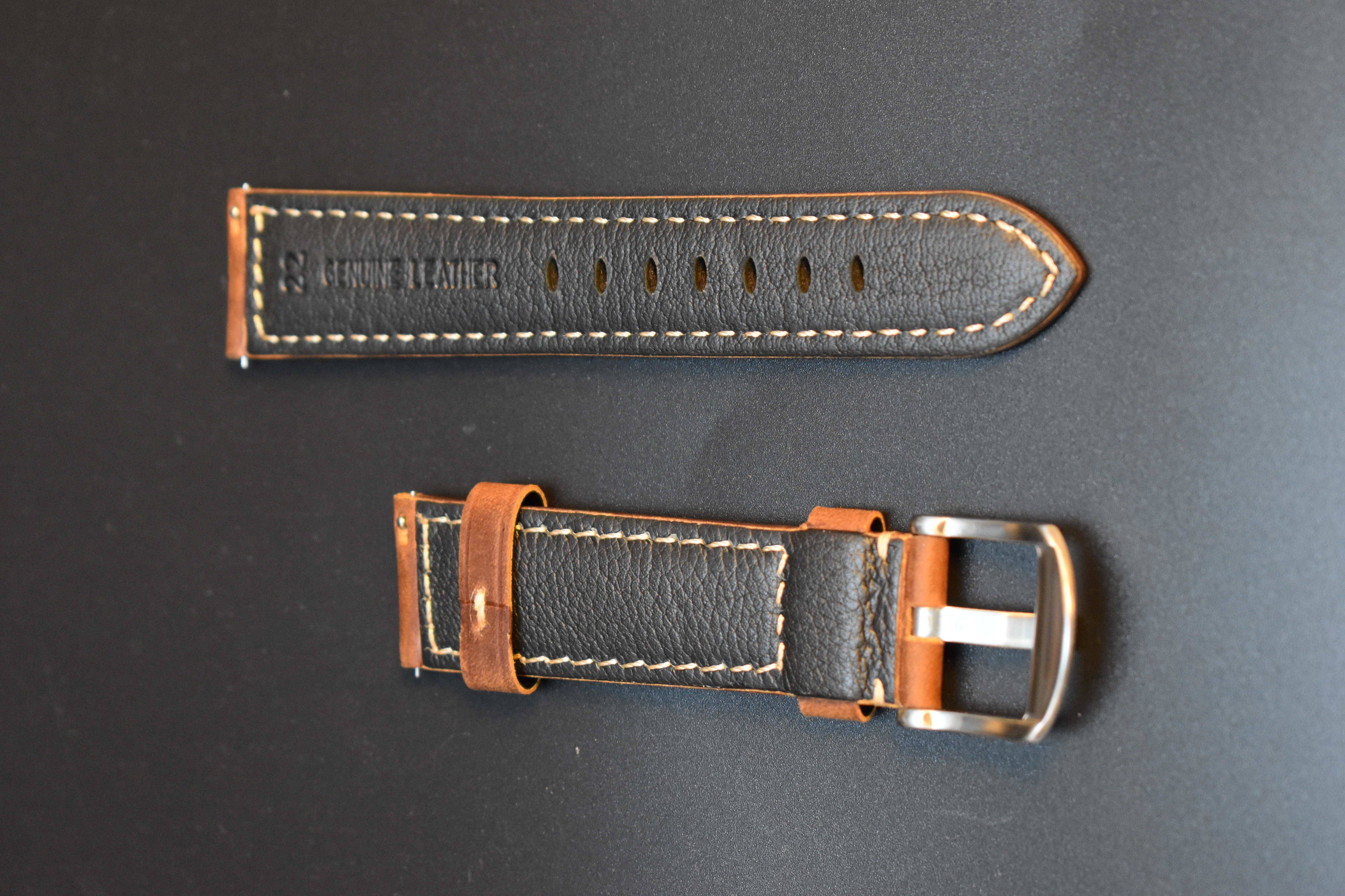 Hand-Stitched Classic Leather Watch Band